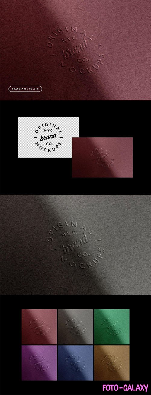 Textile Embossing Logo PSD Mockup Template