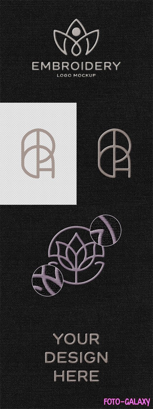Fabric Embroidery Logo PSD Mockup Template