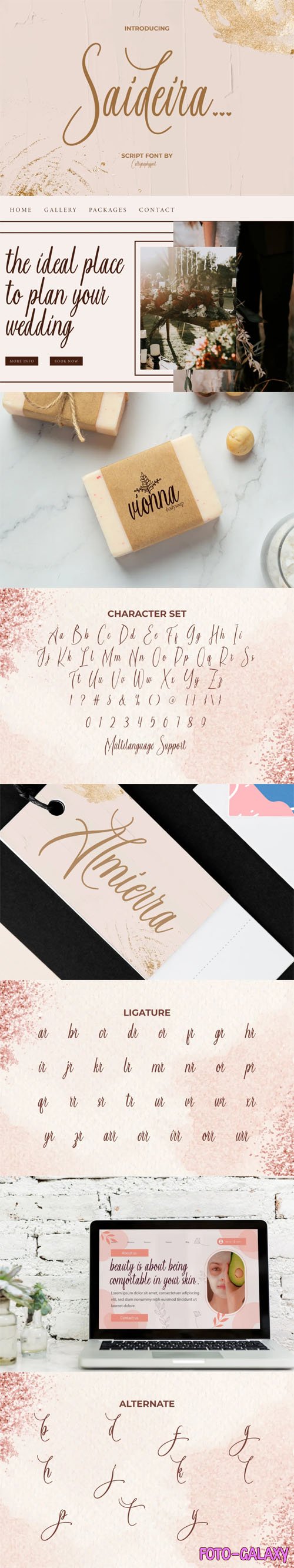 Saideira - Elegant Modern Script Font