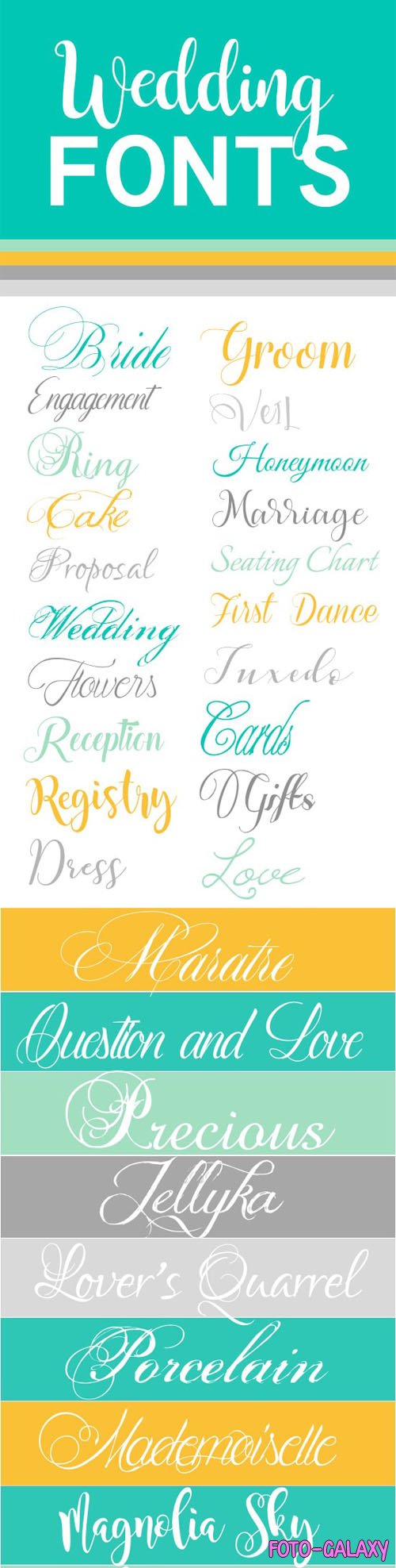20+ Wedding Fonts Pack