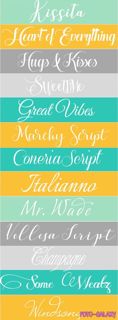 20+ Wedding Fonts Pack