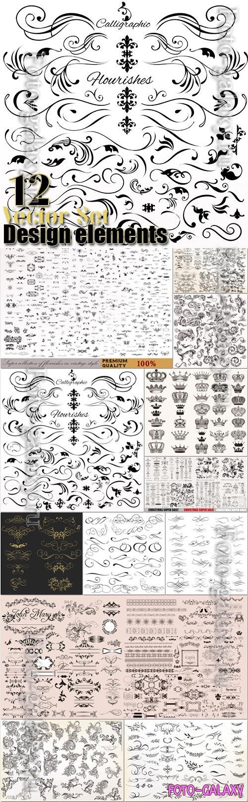 Design vector elements in a set of 12 files