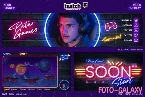 Neon Gaming Twitch Y9X4WD9