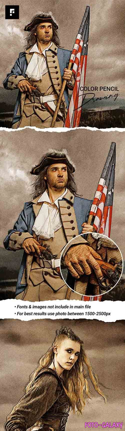 GraphicRiver - Color Pencil Drawing Photoshop Action 30508007