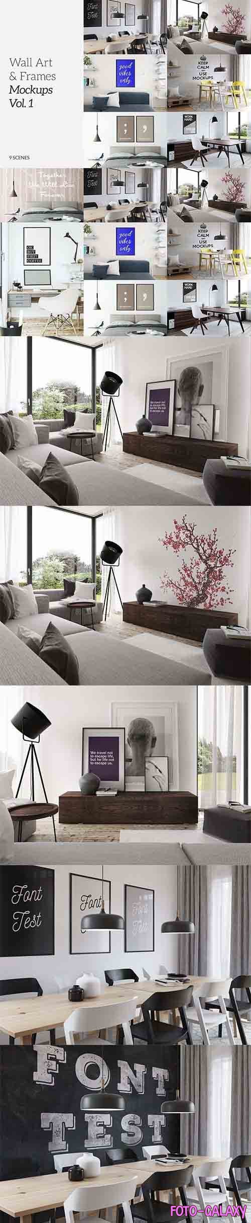 CreativeMarket - Wall Art & Frames Mockups Vol.1 5981903