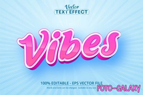Vibes Text, Cartoon Style Text Effect