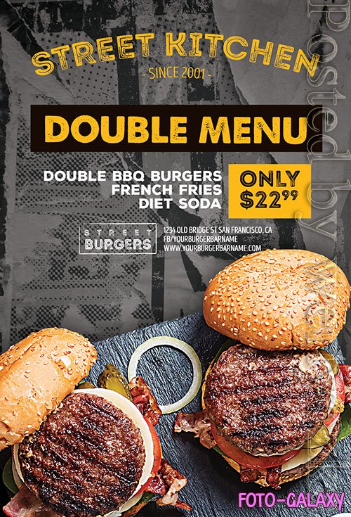 Burger Kitchen Flyer Template