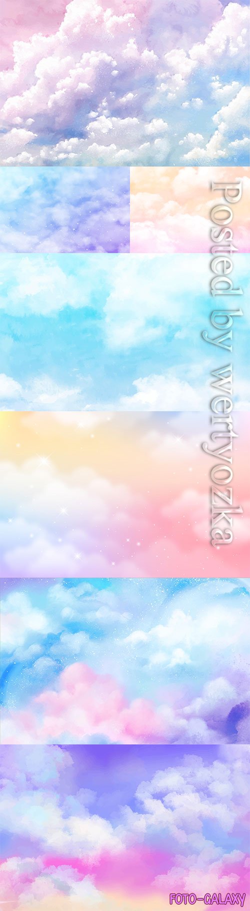 Gradient pastel sky vector background