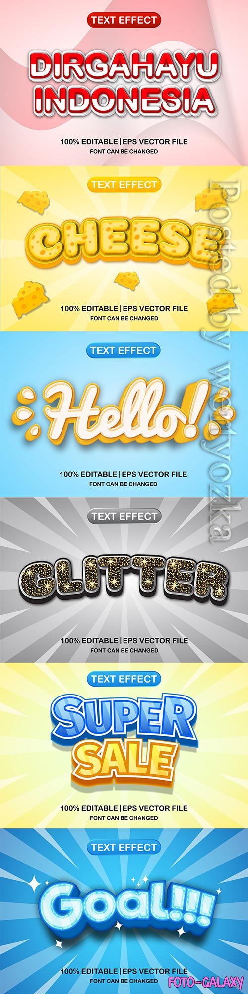 3d editable text style effect vector vol 638