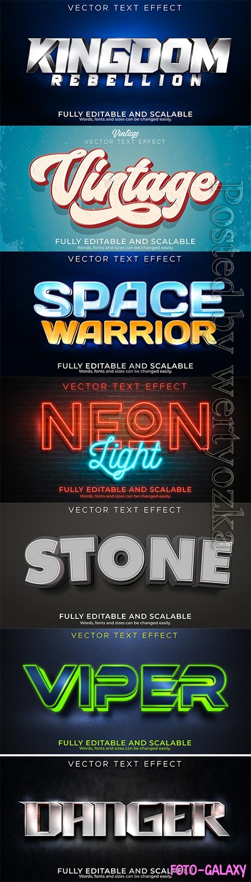 3d editable text style effect vector vol 669