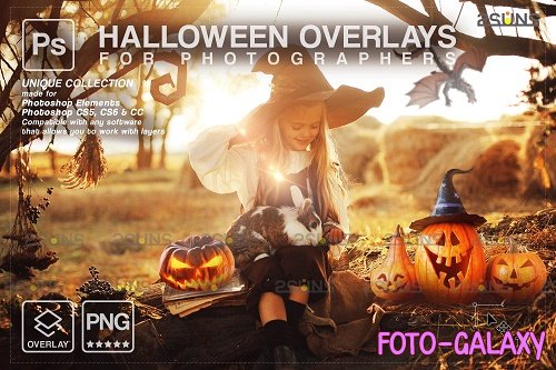 Halloween clipart Halloween overlay, Photoshop overlay V16 - 1584034