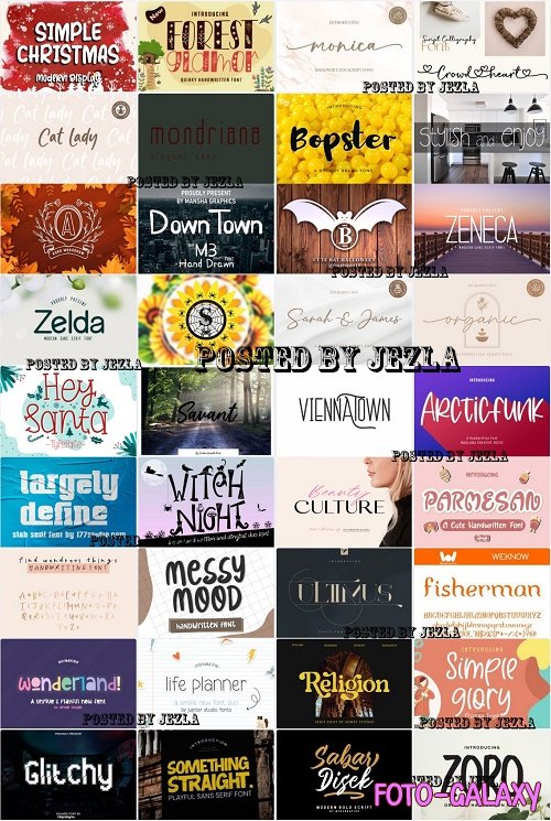 Mix Font Bundle 61 - 36 Premium Fonts
