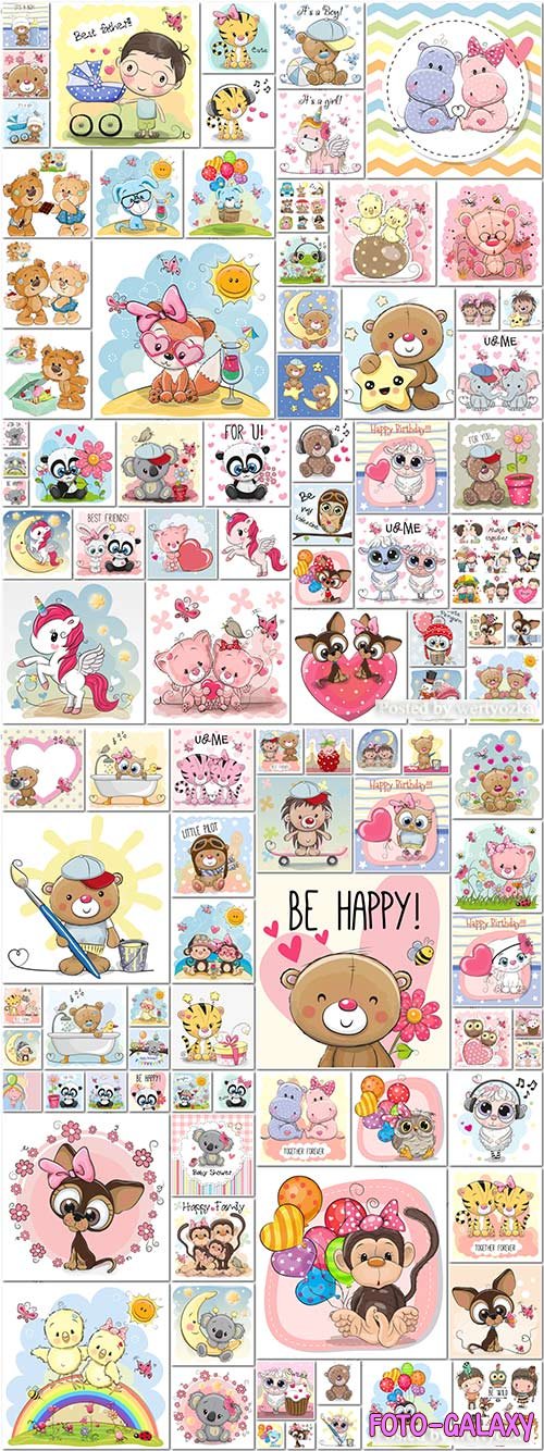 100 Bundle funny animals in vector vol 2