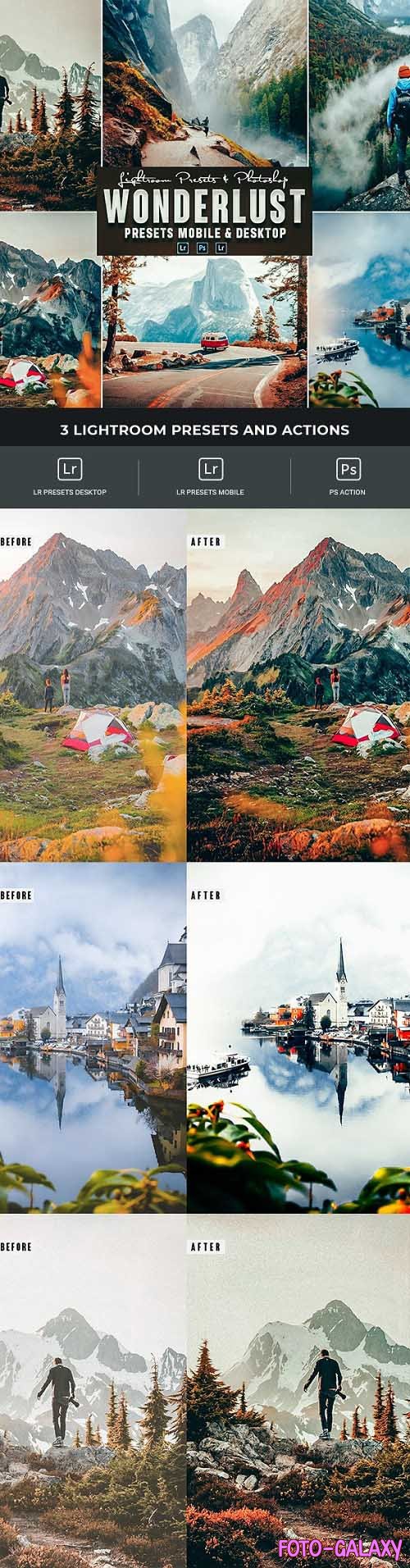 Wonderlust Photoshop Action & Lightrom Presets