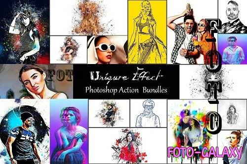 Uniqure Effect Photoshop Action Bundle
