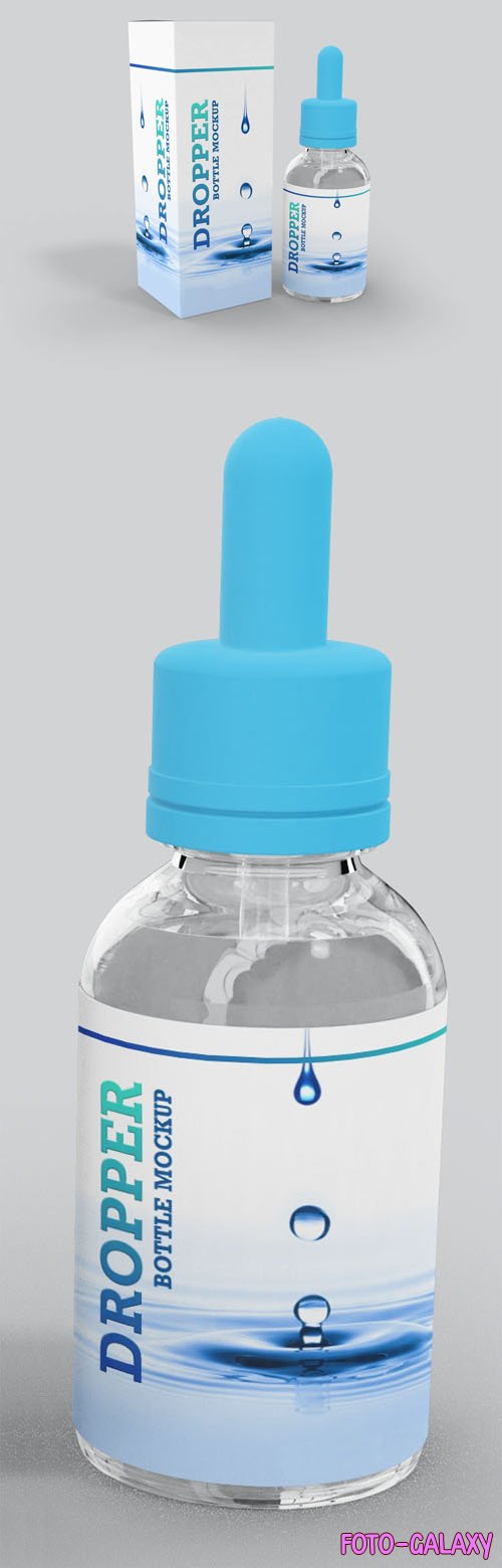 Photorealistic Dropper Bottle PSD Mockup Template