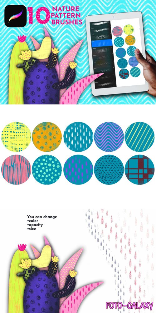 10 Nature Pattern Brushes for Procreate