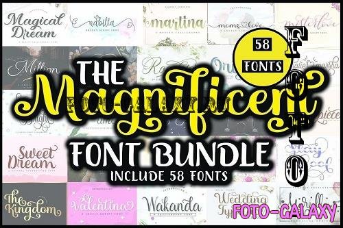 The Magnificent Font Bundle - 58 Premium Fonts