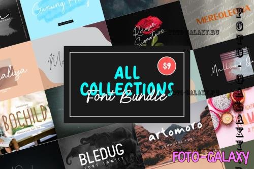 All Collections Font Bundle -  22 Premium Fonts