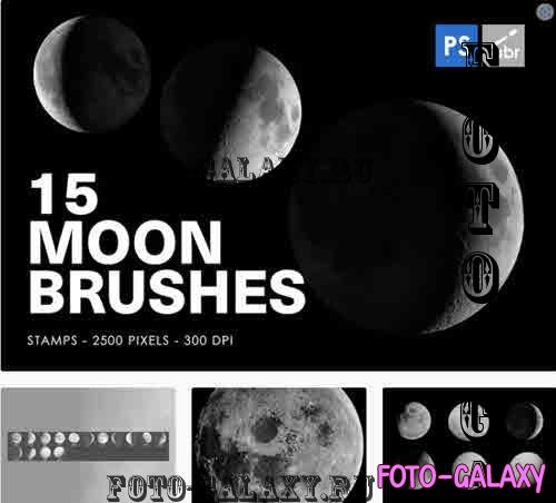 15 Moon Photoshop Stamp Brushes