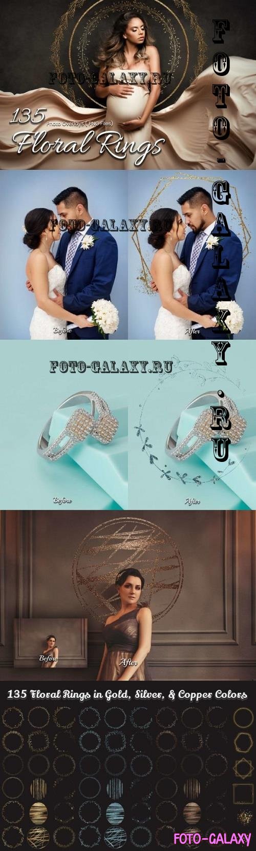 135 Floral Ring Photoshop Overlays - 16511209