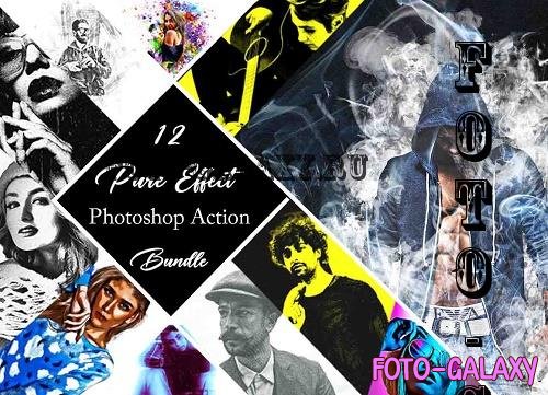 Pure Effect Photoshop Action Bundle - 17646311