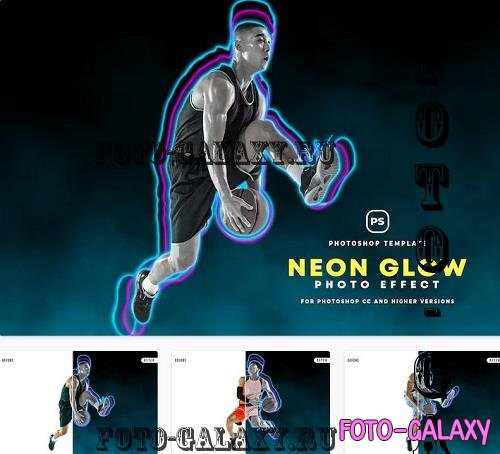 Neon Glow Photo Effect  - 45368566