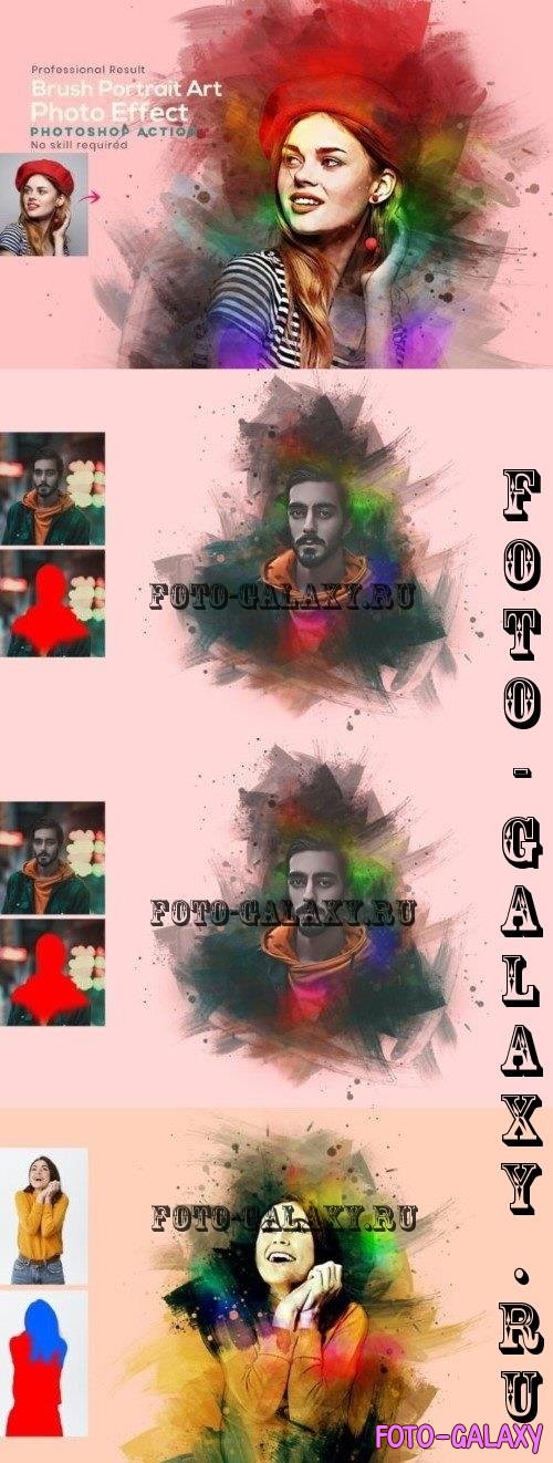 Brush Portrait Art Photo Effect - 10848214